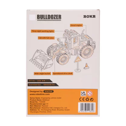 Robotime Bulldozer - Front-end Loader TG509K vp achterkant