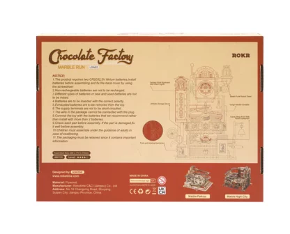 Robotime Chocolate Factory Marble Run LGA02 vp achterkant