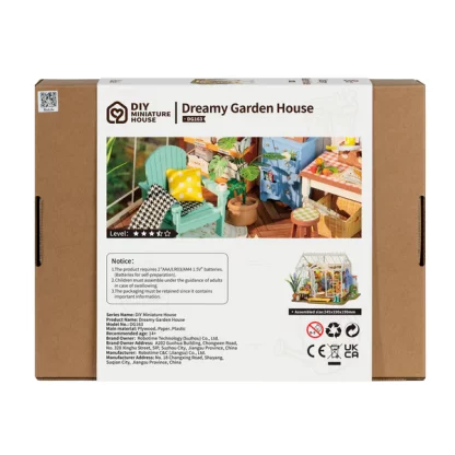 Robotime Dreamy Garden House DG163 vp achterkant