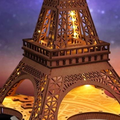 Robotime Night of the Eiffel Tower TGL01 sfeer1