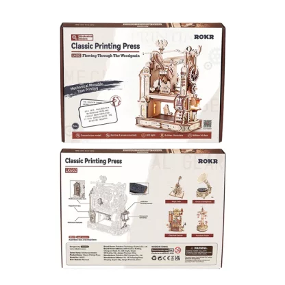 Robotime Classic Printing Press LK602 vp