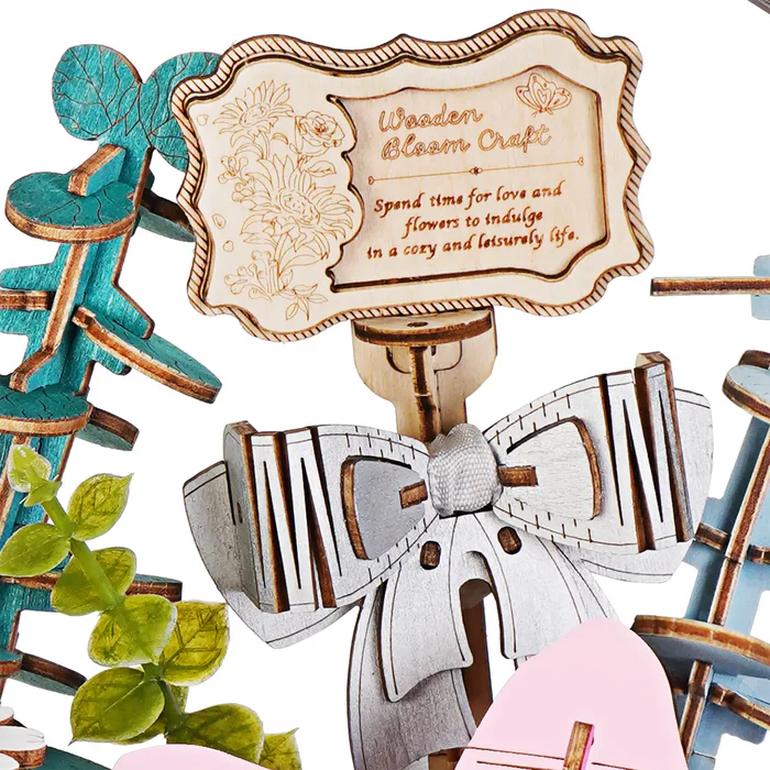 Robotime Wooden Flower Basket TW03H - Afbeelding 6