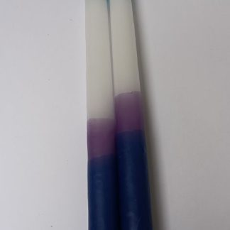 dompelkaars bonte kleuren blauw