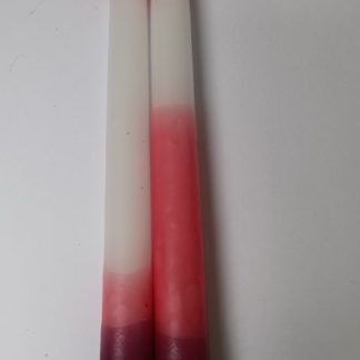 dompelkaars bonte kleuren rose