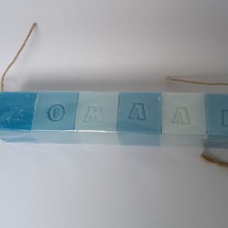 zeepletters blauw zomaar