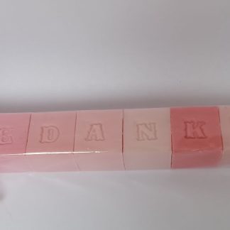 zeepletters rose bedankt