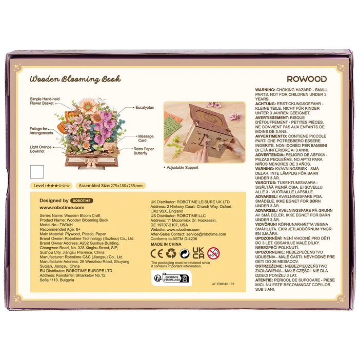 Robotime Wooden Blooming Book TW04H - Afbeelding 3