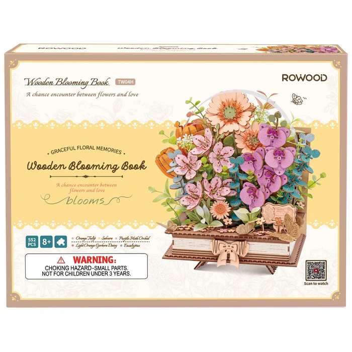Robotime Wooden Blooming Book TW04H - Afbeelding 2